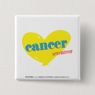 Cancer 3 15 cm square badge