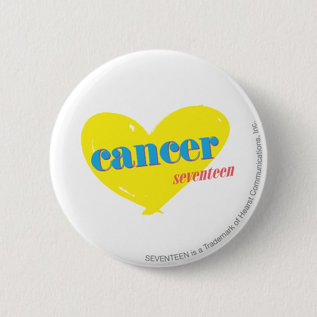 Cancer 3 6 cm round badge (Front)