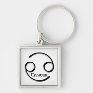 CANCER, Abstract Design of the Zodiac Sign,  Key Ring
