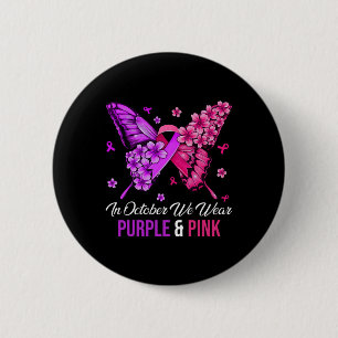 Cancer And Domestic Violence Awareness Butterfly 1 6 Cm Round Badge
