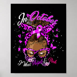 Cancer And Domestic Violence Awareness Month Famil Poster