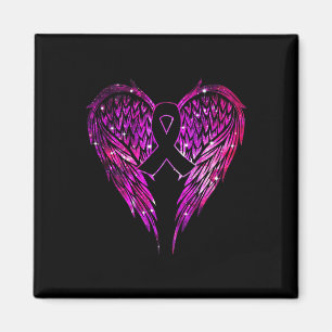 Cancer Angel Wings Breast Cancer And Domestic Viol Magnet