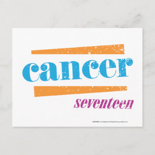 Cancer Aqua Postcard