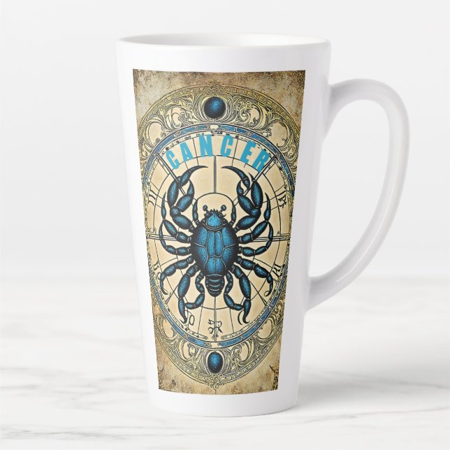 Cancer astrology sign latte mug (Right)