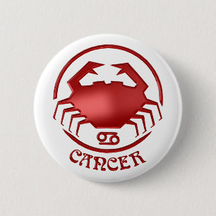 Cancer Astrology Zodiac Sign Crab 6 Cm Round Badge