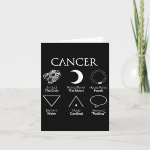 Cancer Astrology Zodiac Sign Symbols  Card