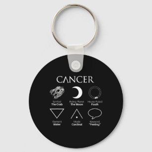 Cancer Astrology Zodiac Sign Symbols Key Ring