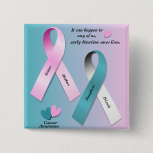 Cancer Awareness 15 Cm Square Badge