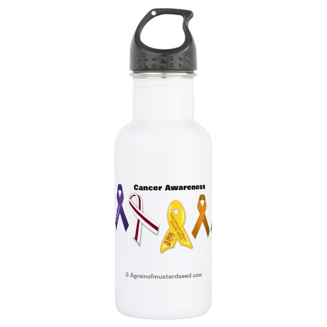Cancer Awareness 532 Ml Water Bottle (Front)