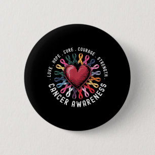 Cancer Awareness All Cancer Matter Colourful 6 Cm Round Badge