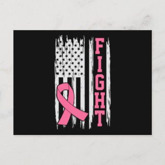 Cancer Awareness American Flag Postcard