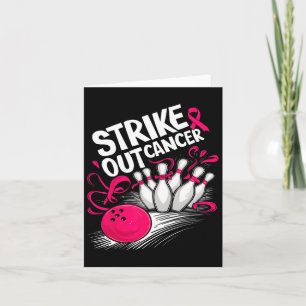 Cancer Awareness Breast Bowling Strike Cancer Card