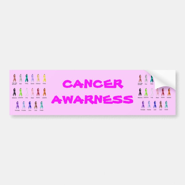 CANCER AWARENESS BUMPER STICKER (Front)
