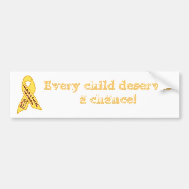 cancer awareness bumper sticker (Front)