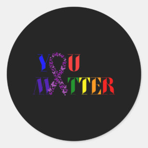 Cancer Awareness Care - You Matter Performance Classic Round Sticker
