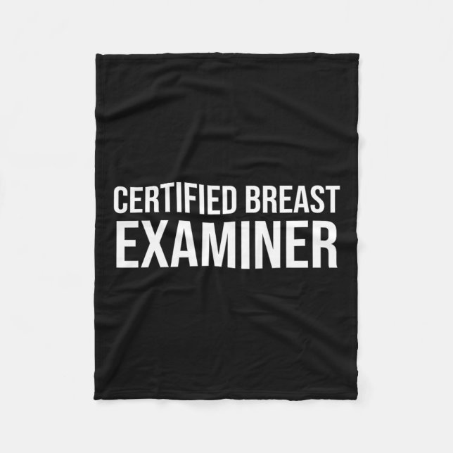 Cancer Awareness Certified Breast Examiner  Fleece Blanket (Front)