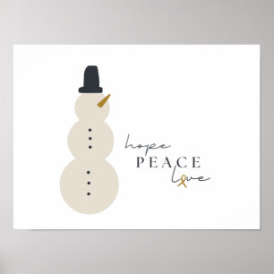 cancer awareness Christmas Holiday Prints Posters