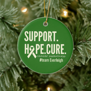 cancer awareness Custom name Ornament Christmas