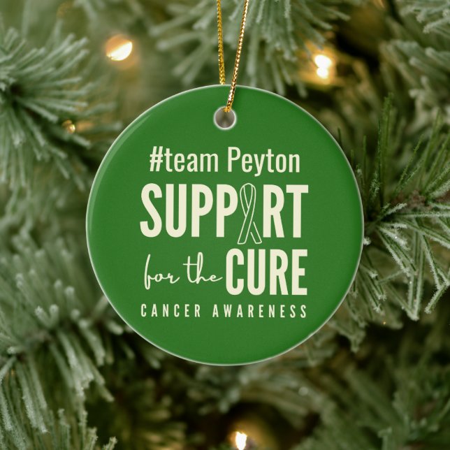 cancer awareness custom name Ornaments Holiday (Tree)
