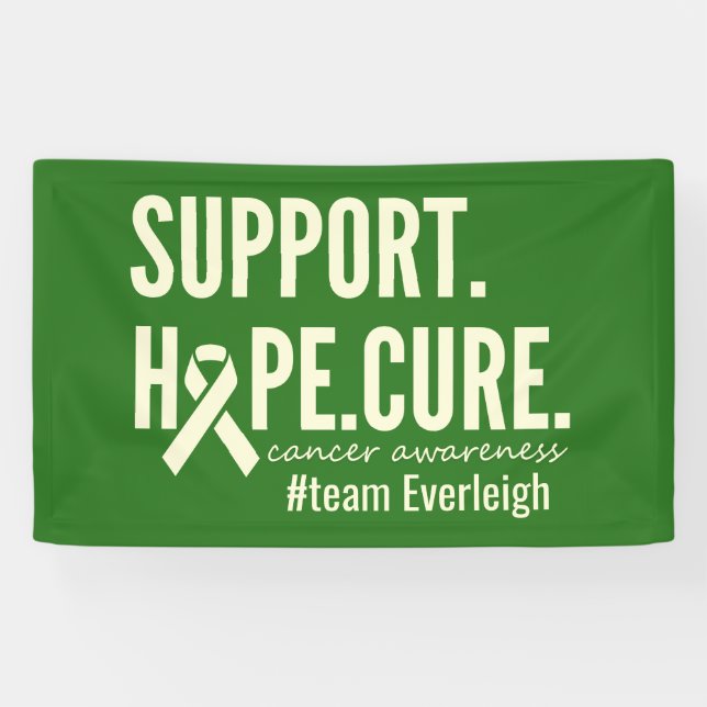 cancer awareness Custom #team name Banner Sign (Horizontal)