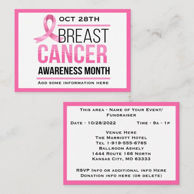 Cancer Awareness Event Invitation (Front/Back)