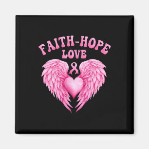 Cancer Awareness Faith-hope Ribbon Fight Heart Win Magnet