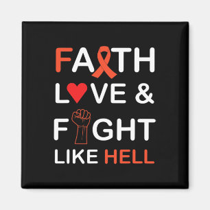 Cancer Awareness Faith Love Fight Magnet