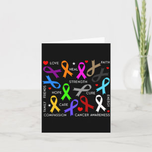 Cancer Awareness - Fight Cancer Ribbons Card