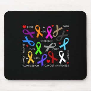 Cancer Awareness - Fight Cancer Ribbons Mouse Pad