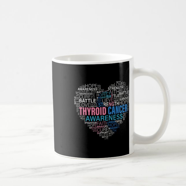 Cancer Awareness Fight Hope Support Strong Warrior Coffee Mug (Right)