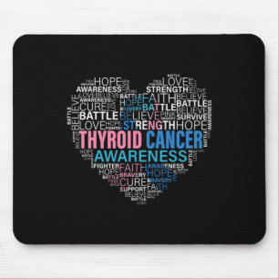 Cancer Awareness Fight Hope Support Strong Warrior Mouse Pad