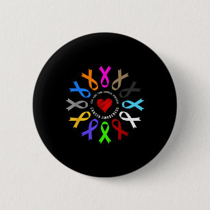 Cancer Awareness - Fight On Cancer  6 Cm Round Badge