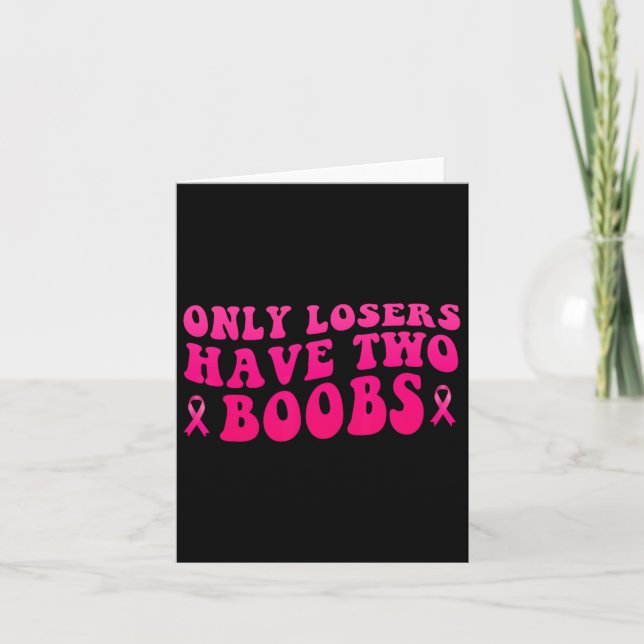 Cancer Awareness Funny Mastectomy  Card (Front)