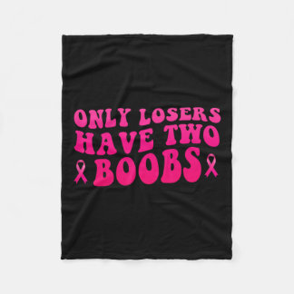 Cancer Awareness Funny Mastectomy Fleece Blanket