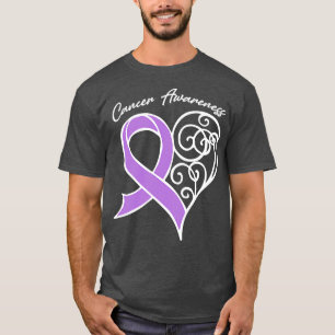 Cancer Awareness Heart Ribbon Gift Valentines Day T-Shirt