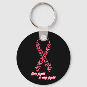 Cancer Awareness Her Fight Is My Fight Warrior Fam Key Ring