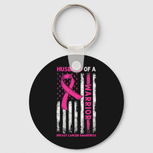 Cancer Awareness Husband Of A Warrior American Fla Key Ring