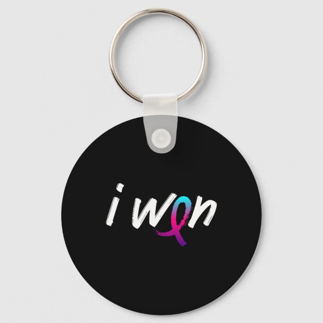 Cancer Awareness - I Won Survivor Fighter  Key Ring (Front)