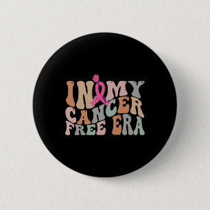 Cancer Awareness In My Cancer Free Era Groovy Warr 6 Cm Round Badge
