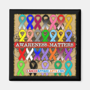 Cancer Awareness Matters - Awareness Ribbons Magnet
