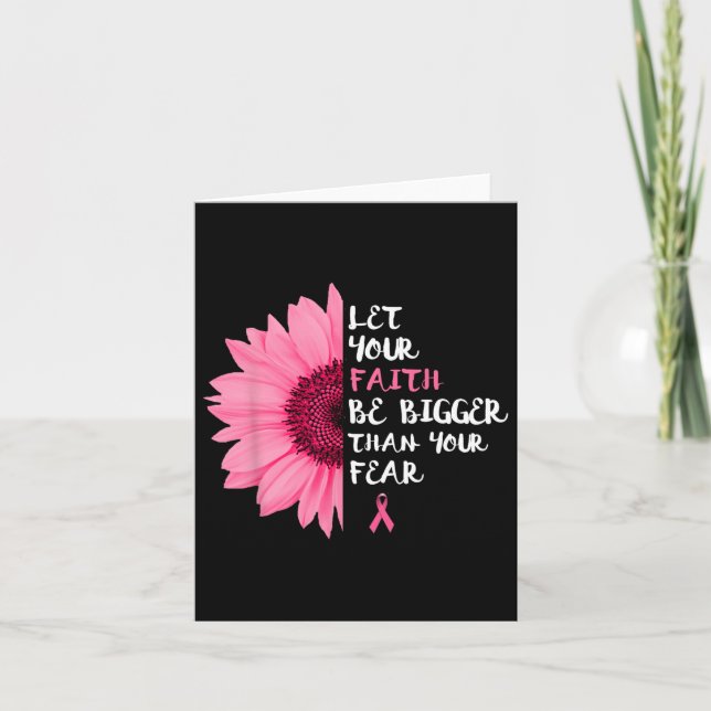 Cancer Awareness Month Flower Pink Ribbon Women  Card (Front)