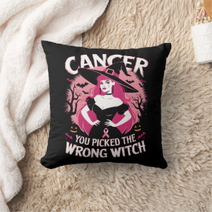 Cancer Awareness Month Outfit, Warrior Witch Cushion