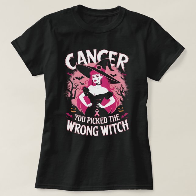 Cancer Awareness Month Outfit, Warrior Witch T-Shirt (Design Front)