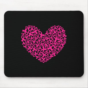Cancer Awareness Month Ribbon Heart Women Men  Mouse Pad