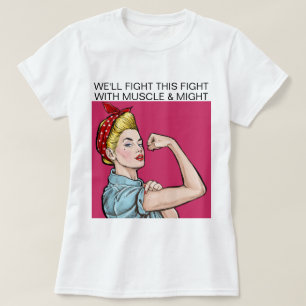 Cancer Awareness muscle and Might c SRF T-Shirt