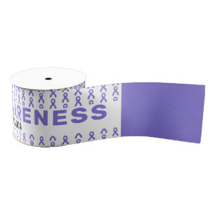Cancer Awareness Pattern Ribbon Grosgrain Ribbon