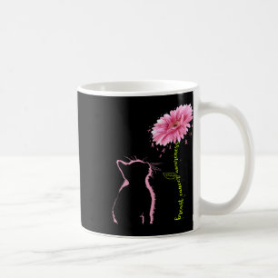 Cancer Awareness Pink Ribbon Daisy Flower Cat Love Coffee Mug