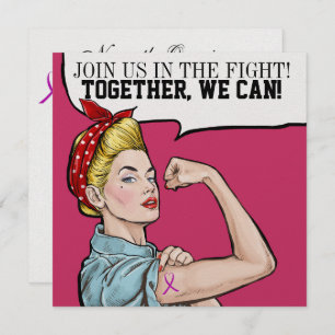 Cancer Awareness - Pink Ribbon Invitation