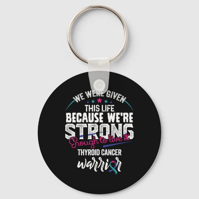 Cancer Awareness Ribbon S1  Key Ring (Front)