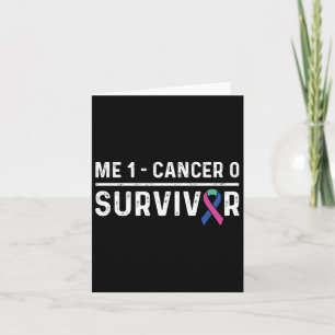 Cancer Awareness Ribbon Survivor Remission Card